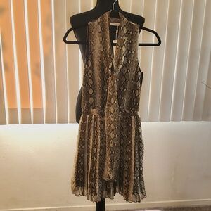 NWT Lavender Brown Snakeskin Print Dress (Small)